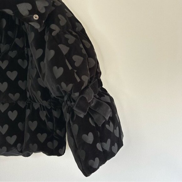 FENDI Down-filled Heart-motif Velvet Jacket In Black size 40 - Picture 13 of 15